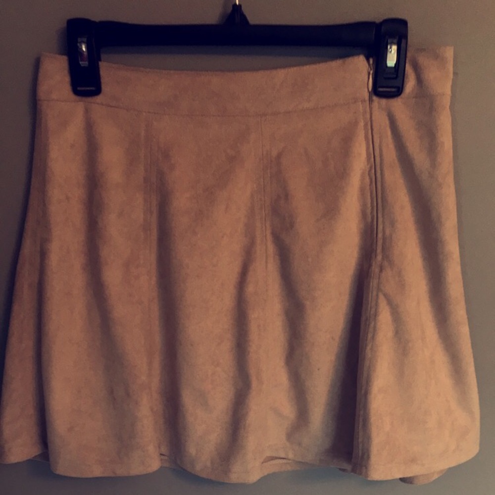 She & Sky Tan Mini Skirt